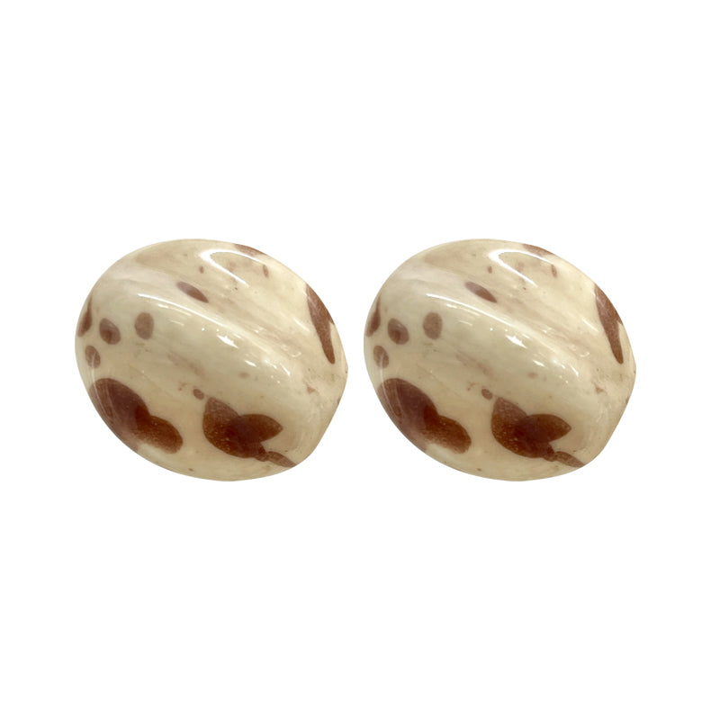 Wholesale 30pcs Autumn/Winter Milk Tea Color Ceramic Cute Carrot Bear Cube Beads